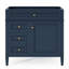 Meuble-lavabo de salle de bain sans lavabo supérieur, armoire de rangement de salle de bain moderne avec 2 tiroirs et un tiroir rabattable, structure en bois massif-72271457-72271458