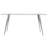 Vendas Chrome Rectangular Glass Top Dining Table