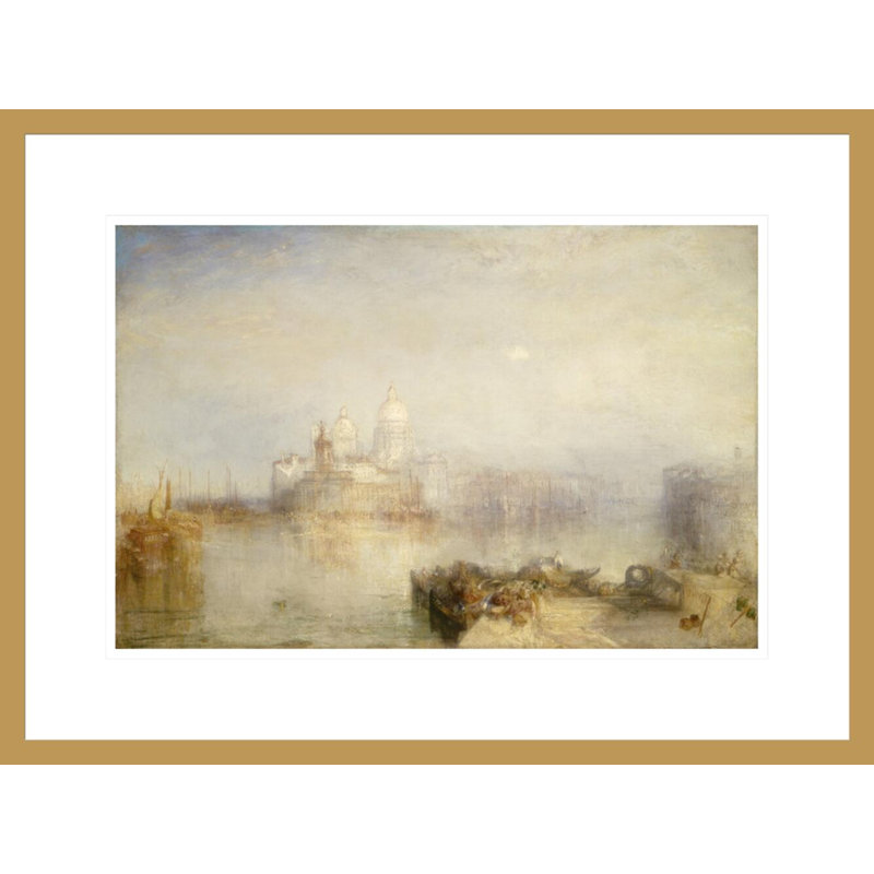 «The Dogana and Santa Maria della Salute Venice» par Joseph Mallord William Turner, impression giclée encadrée