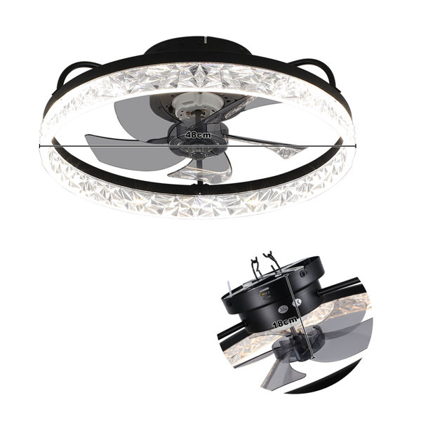 Fairmont Park Kappa 48cm Ceiling Fan with LED Lights | Wayfair.co.uk