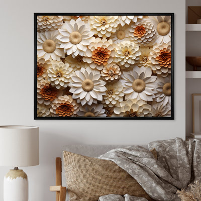 " Vibrant White Zinnias Collage "