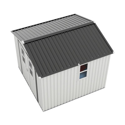 Durable Metal Outdoor Storage Sheds, Spacious 8x8 Garden Tool Shed With Lockable Doors