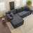 Compression Cloud Sectionals, 106.3 Inch Corduroy Modern Home Lounge