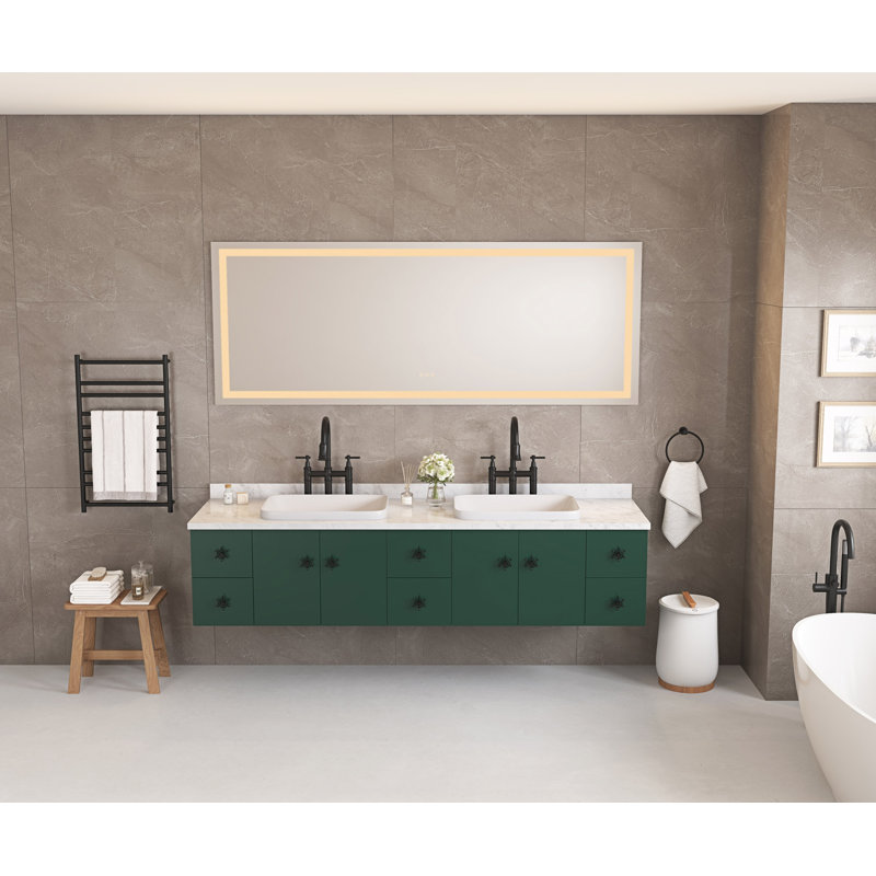 72*32 Bathroom  Led Mirror Is Multi-Functional And Each Function Is Controlled By A Smart Touch Button.