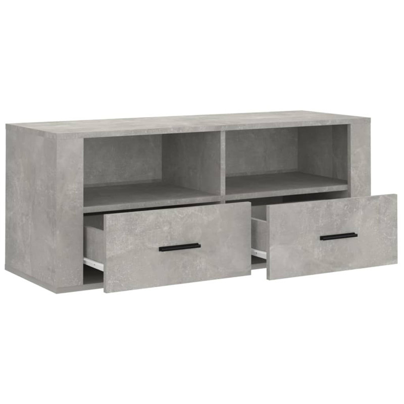Katonia Unfinished TV Stand for TVs up to 43", Concrete Grey
