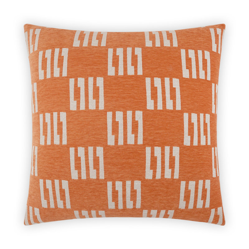 Milo Pillow Cover & Insert, Orange, Square 36"