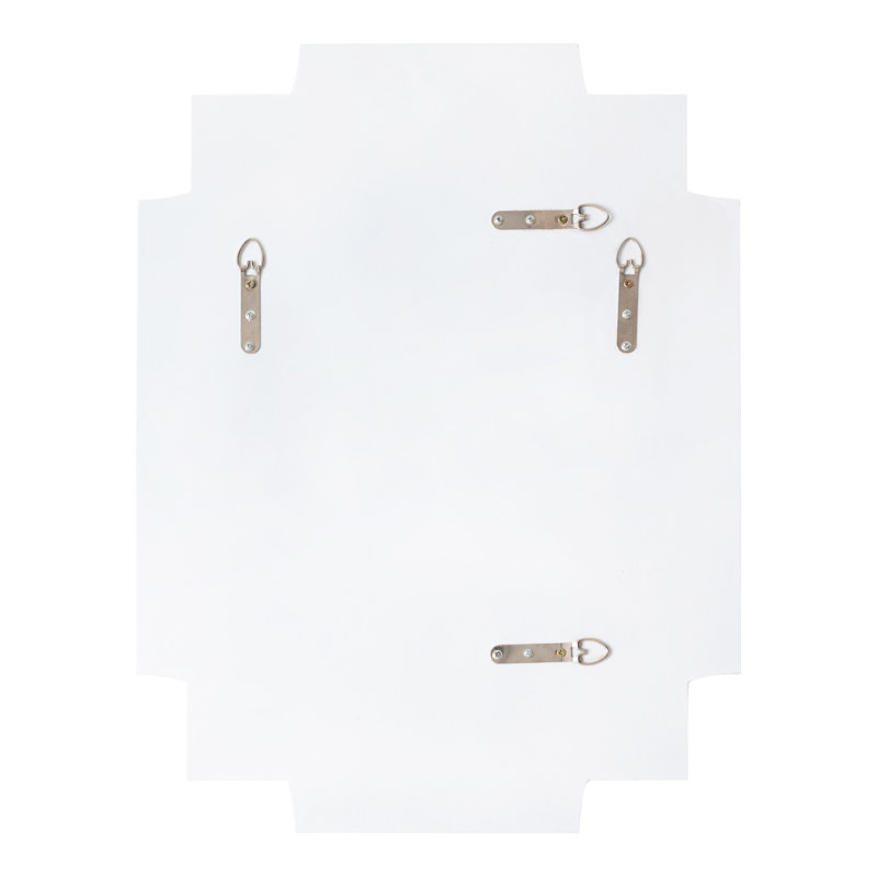 Ocilla Flat Mirror, White, 24" x 18"