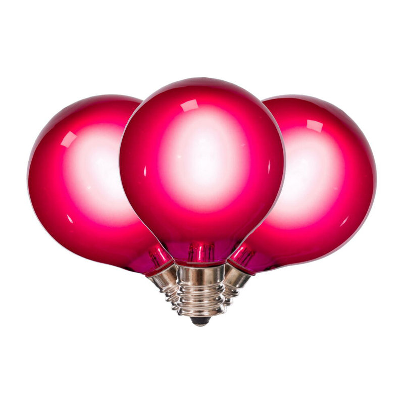 18Lt LED Glass G40-E12 Filament End-Connecting Set, Purple