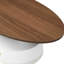 Table basse 2 pièces, table de centre ovale, couleur ronde en bois naturel, construction solide et fiable, rangement, tables, brun blanc antique, assemblage facile, stable