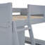 Lit mezzanine double avec bureau et tablette - Gris-557330074