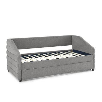 Twin Size Daybed With Trundle Upholstered Tufted Sofa Bed, Linen Fabric -  STYLISH, OKKK612-W487S00173