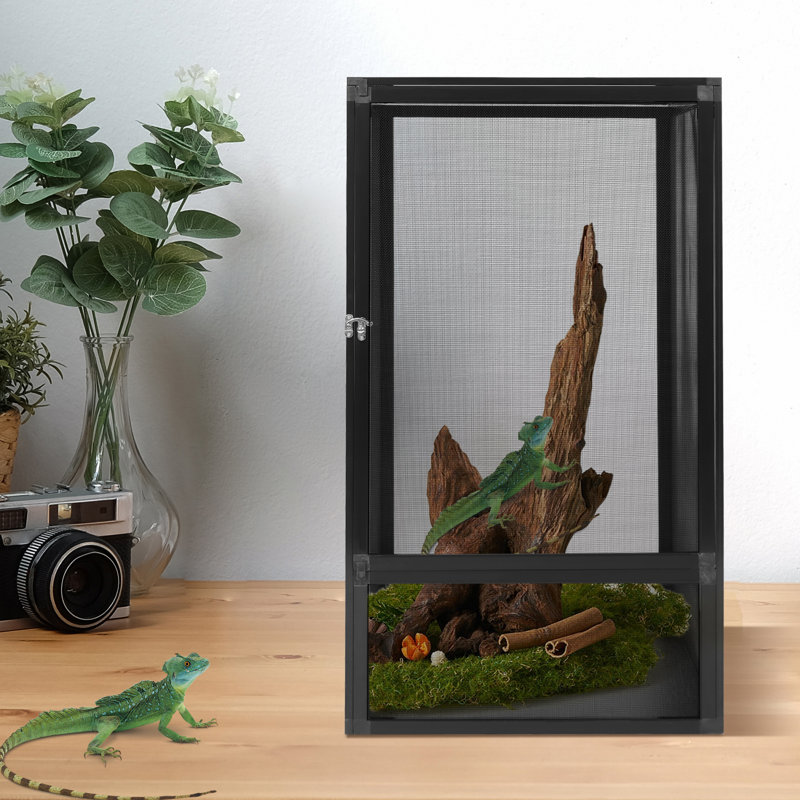 Grande enceinte ventilée en aluminium pour les caméléons, les geckos, les lézards et les insectes