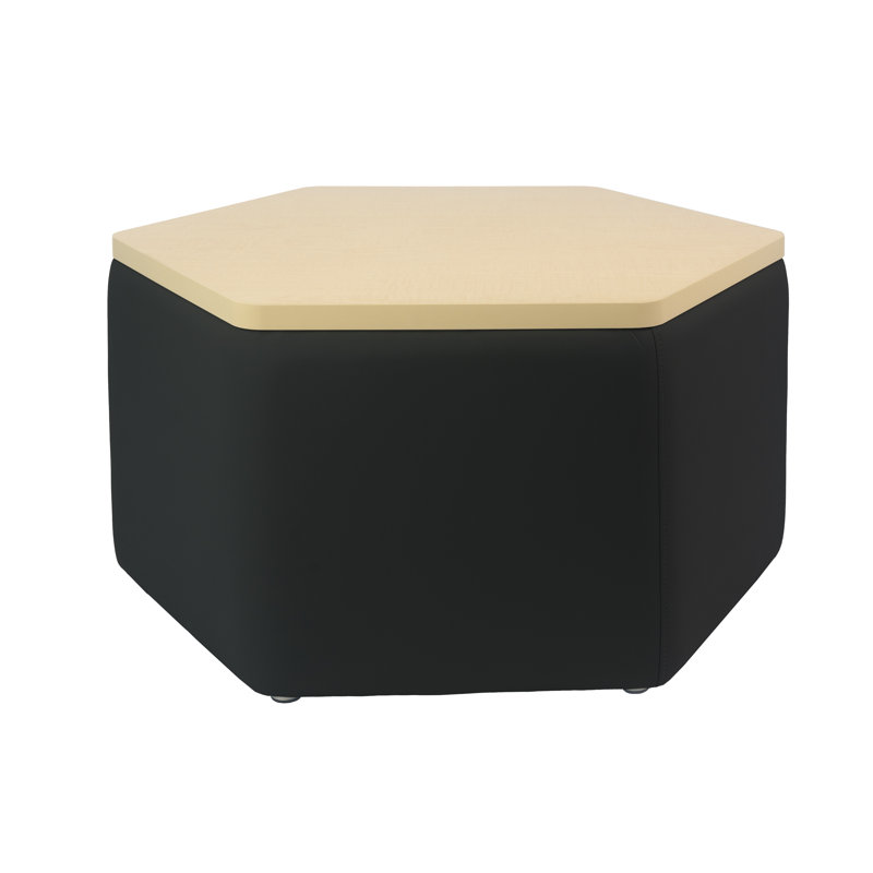 Table de repose-pieds hexagonale Pro Series, Noir / Beige