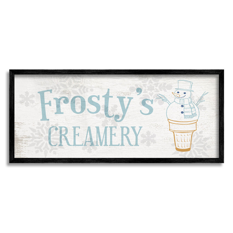 Frosty Creamery Winter Ice à -255, Giclée encadrée noir minuit, H 10 po x l 24 po x P 1,5 po