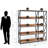 5 Tiers Changeable Corner Bookcase with taller size, Plant Shelf With Grow Light