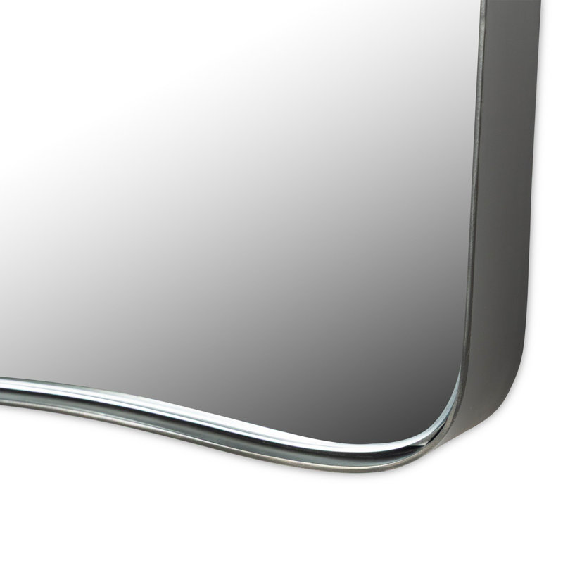 Hamza Iron Wall Mirror, Dark Antique Iron