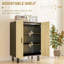 Buffet buffet, armoire de cuisine, armoire à café avec 2 portes en rotin-928928264