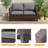 Patio Loveseat Sofa Outdoor Wicker Couch-142610934-142610935