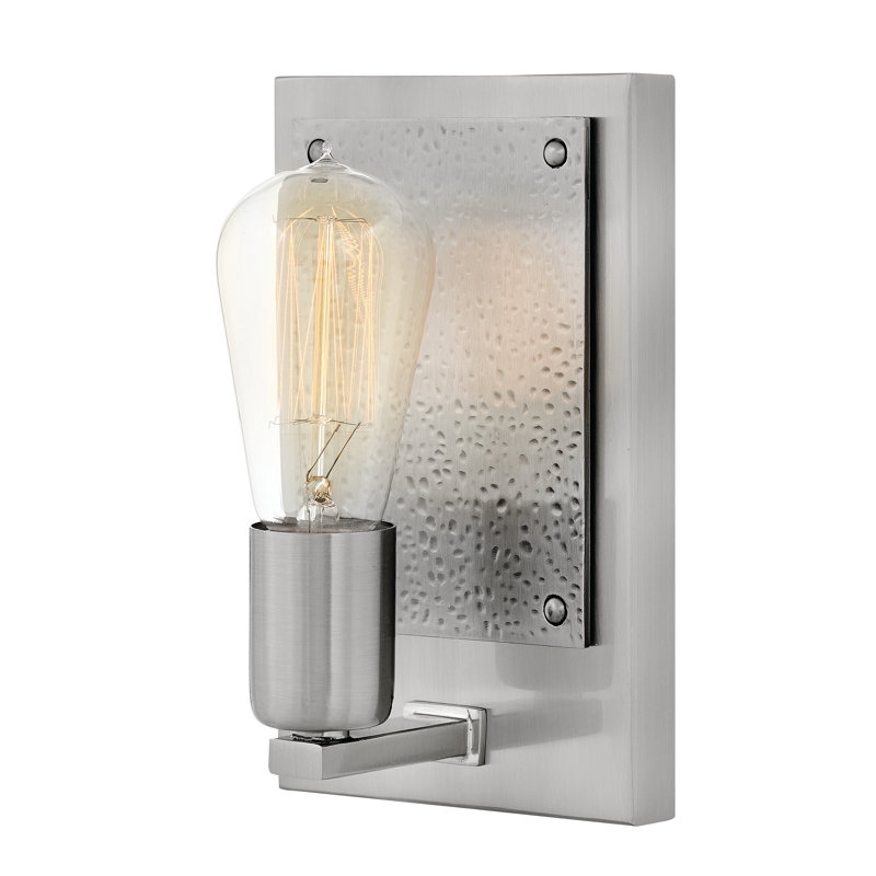 Applique murale à bras 1 lumière Everett, Nickel brossé