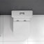Petite toilette compacte une pièce à double chasse, profondeur courte de 23 pouces pour petite salle de bain, blanc