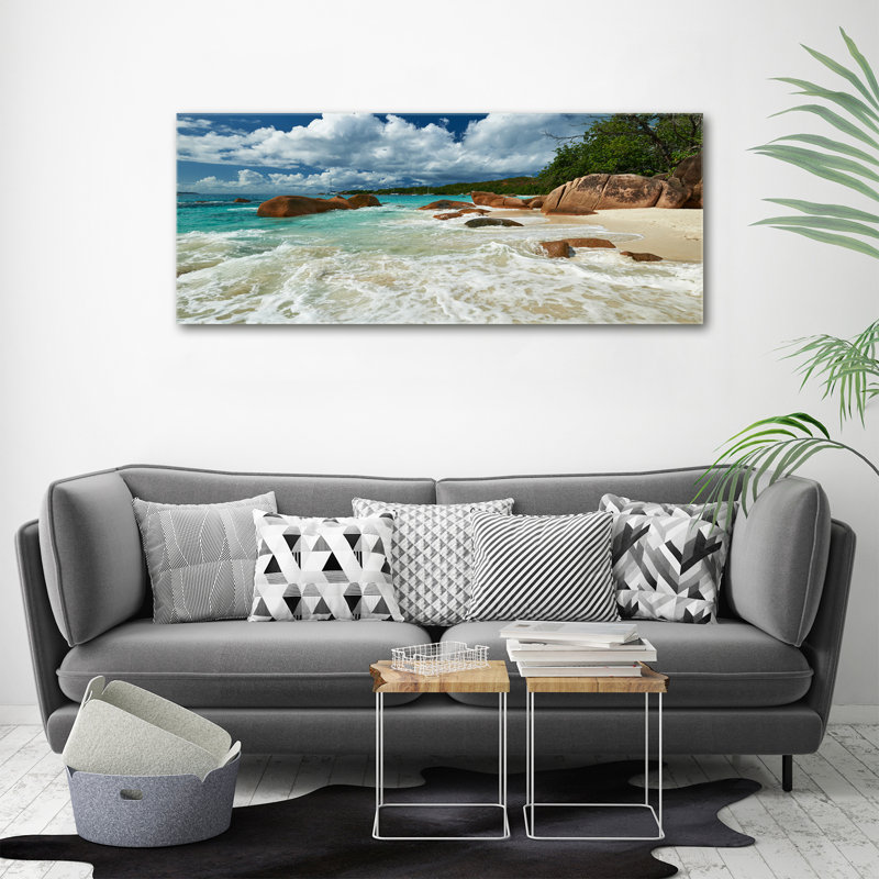 Seychelles Beach - No Frame Print on Canvas