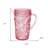 Pink Acrylic Convex Curve Shape Stemless Pitcher