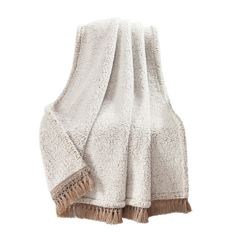 Reyna Tassel Fringe Throw, Neutral