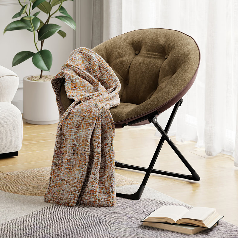 Upholstered Lounge Chair, Brown, Black