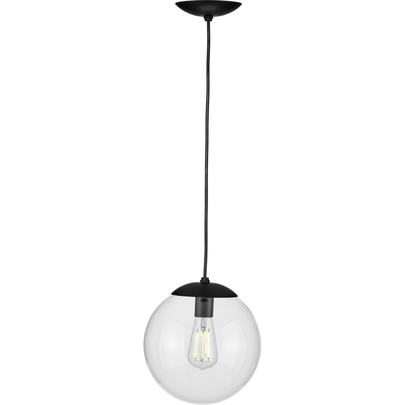 Chanie 1 - Light Single Pendant, Matte Black, 10.5" H x 10" W x 10" D