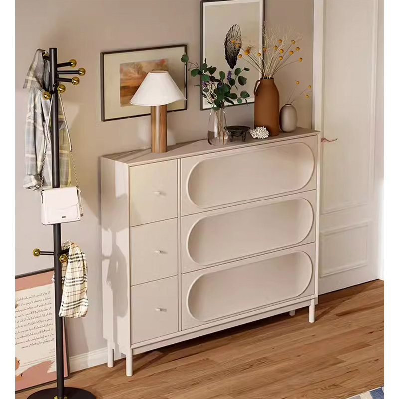 Armoire à chaussures inclinable Minimalist, H 47,24 po x l 55,12 po x P 9,45 po, Blanc