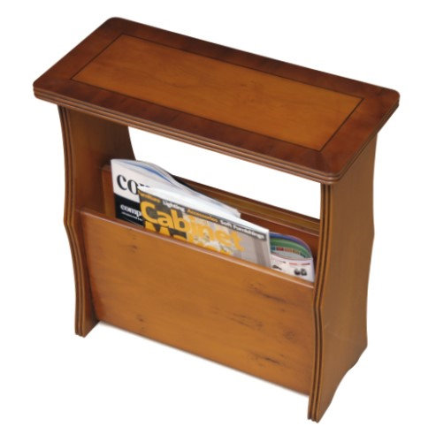 Tarporley Wood Free Standing Magazine Rack, Mahogany
