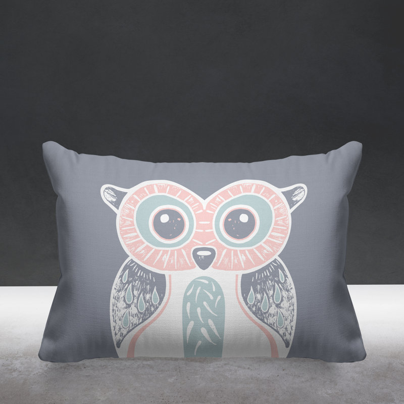 Coussin intérieur Addison Woodland Owl, gris