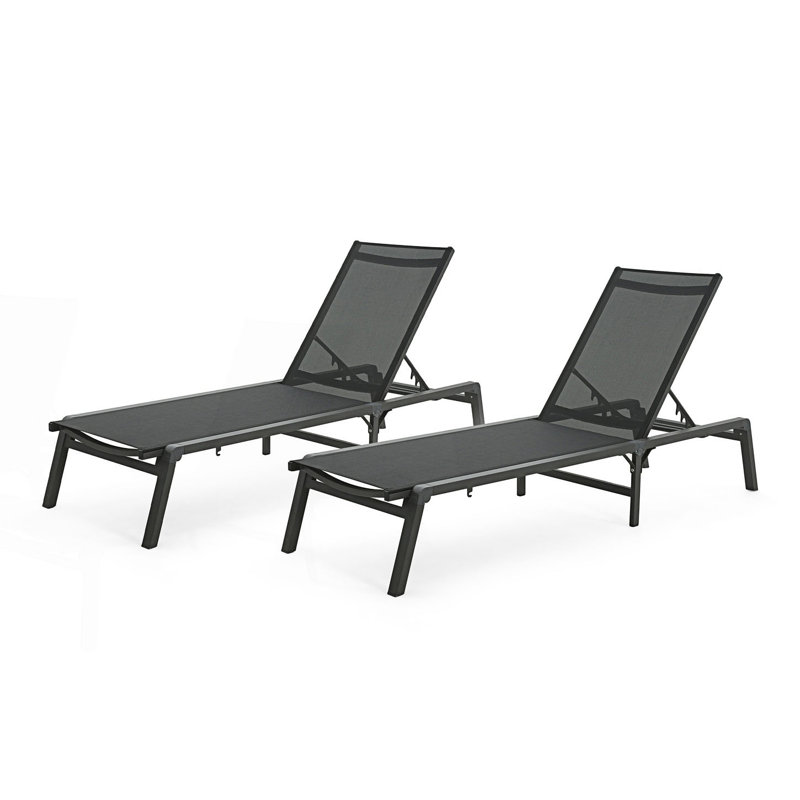 Wayne Outdoor Folding Chaise Lounge