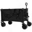 Chariot pliable avec hayon rallongé, chariot de rallonge de chariot extra long, chariot de chariot de plage robuste 480 lb avec de grandes roues tout-terrain, noir-gris