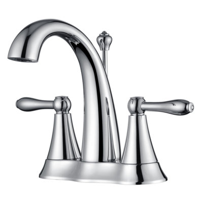 Contour Collection 2 Handle Centerset Lavatory Bathroom Sink Faucet with Drain Assembly - Chrome Polished