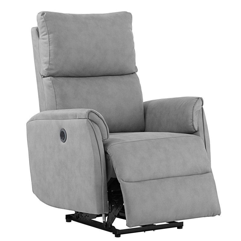 Fauteuil inclinable oscillant standard de 30,12 po Drumaleet, Polyester gris