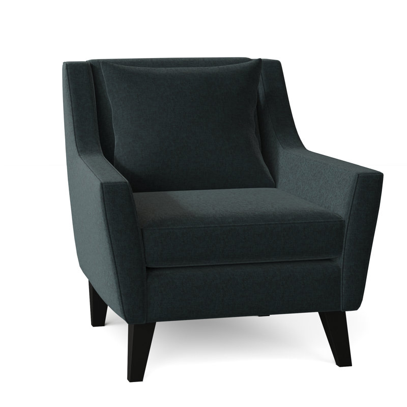 Fauteuil l 33 po Gros, Chenille Napa bleu sarcelle