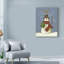 « the bonhomme de neige », reproduction de peinture à l’acrylique sur toile tendue-33541072