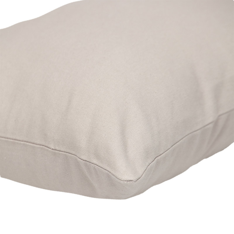 Parkland Collection Transitional Solid Natural 18" x 12" Pillow, Natural