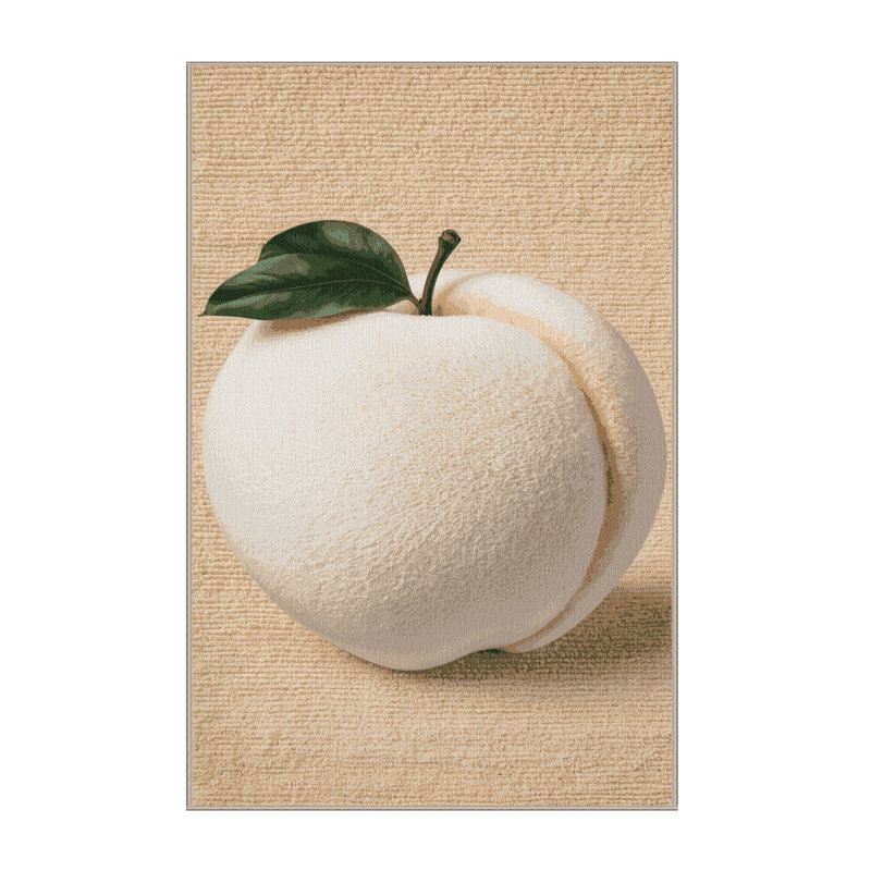  Tapis lavable pêche et fruits blancs, Tapis de couloir 2 pi x 4 pi