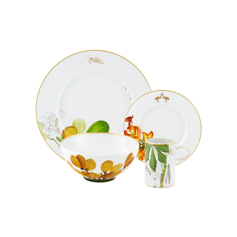 Amazōnia Piece Porcelain China Dinnerware Set