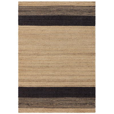 Desaree Hand Woven Flatweave Beige/Black Area Rug