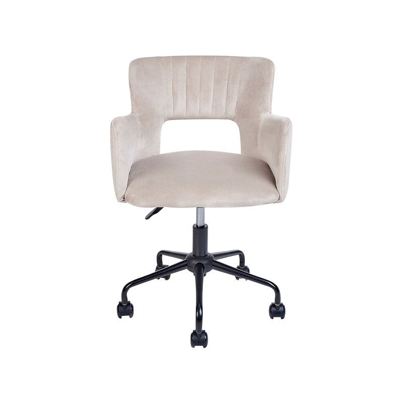 Komor Velvet Office Chair, Taupe