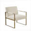 Fauteuil d'appoint rembourré en polyester à siège simple et moderne beige doux pour le salon-1822706596