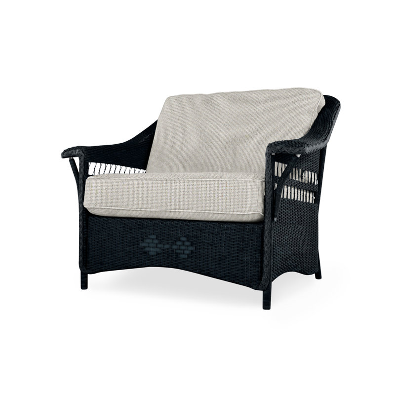 Nantucket Outdoor Lounge Chair, Remy Cloud, Ebony
