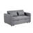55.5" Modern Linen Futon Sofa Bed With Accent Pillow (Set of 2)-360996712