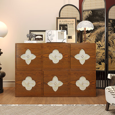 Buffet modulaire en bois avec rangement 6 portes Modern Art Deco