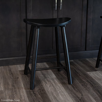 Maven Lane Luna Backless Wooden Kitchen Stool