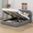 Teddy Fleece Upholstered Platform Bed with Hydraulic Storage System-101489733-101489736