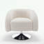 Chaise pivotante rembourrée de style moderne avec base ronde en métal-105504743